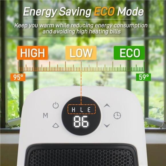 Space Heater, Portable Electric Heaters for Indoor Use with Thermostat, Remote - Picture 3 of 7
